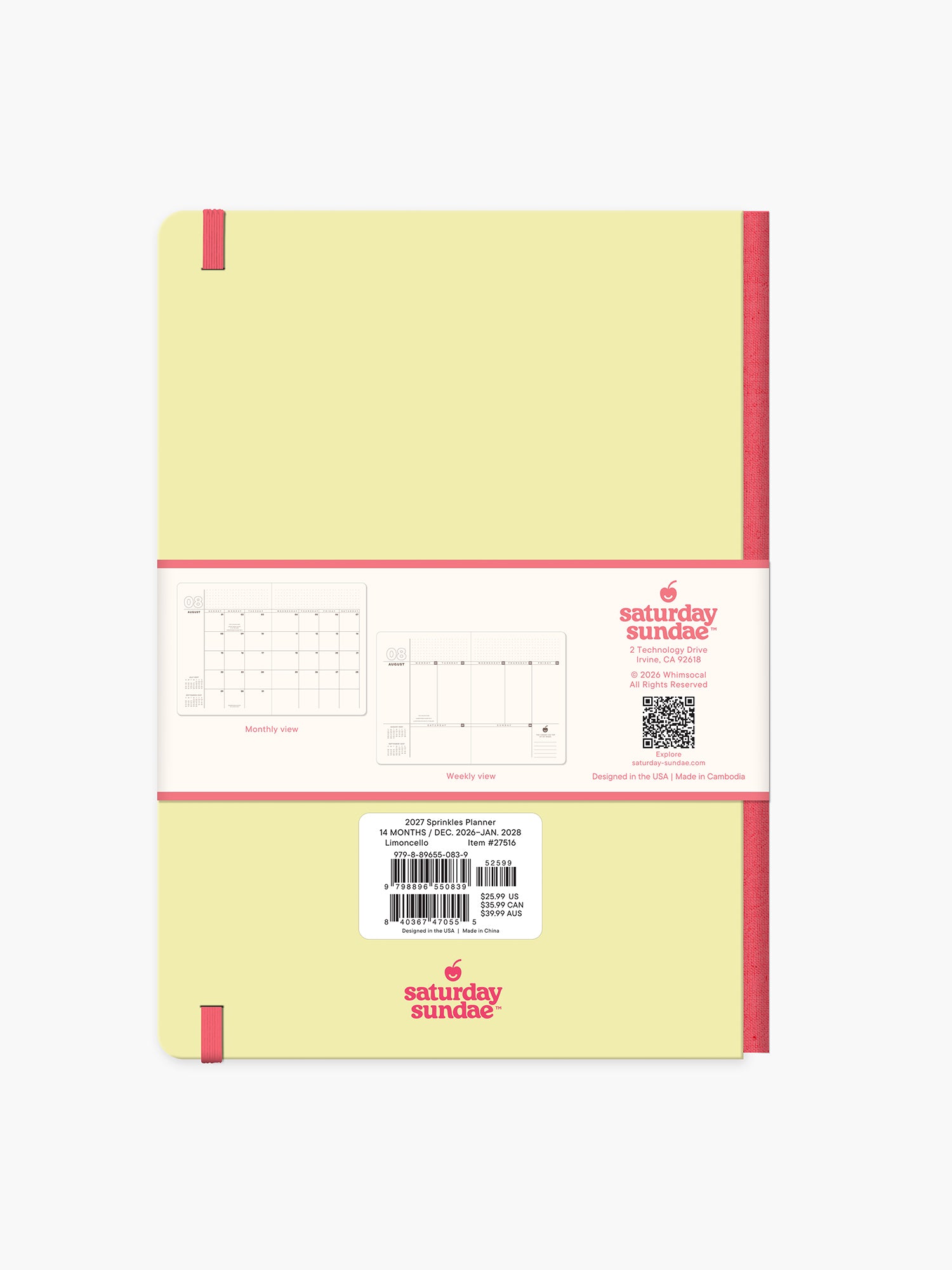 2027 Limoncello B5 Sprinkles Planner