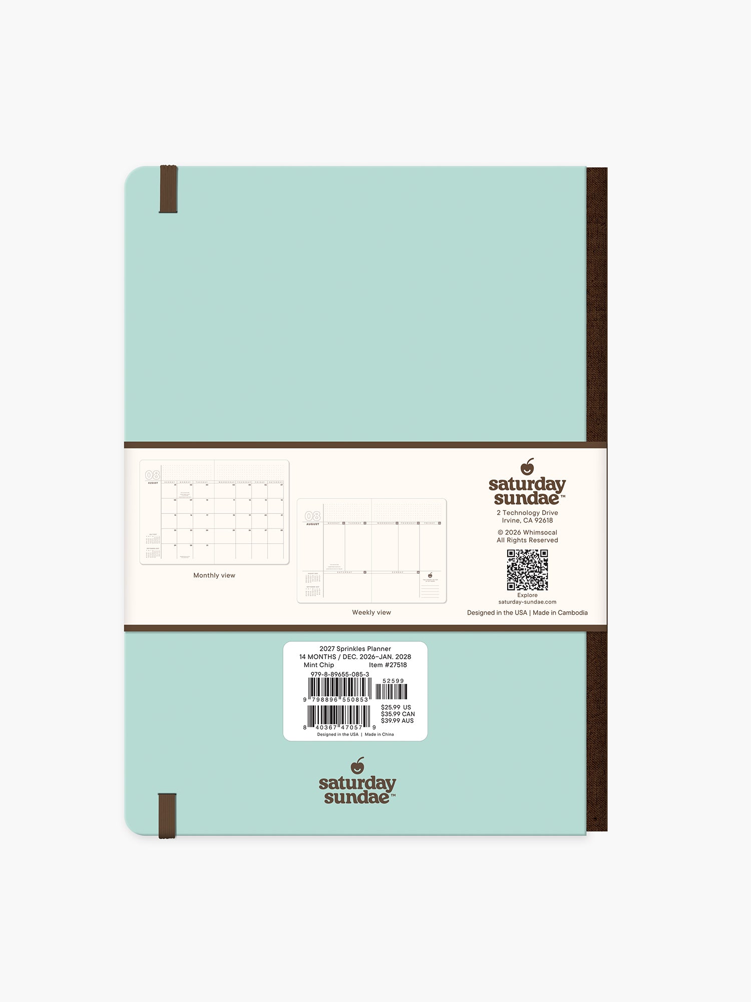 2027 Mint Chip B5 Sprinkles Planner